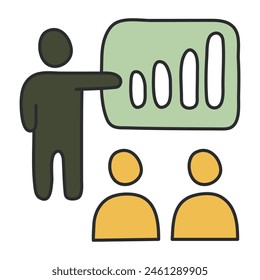 Unique design icon of business presentation 

