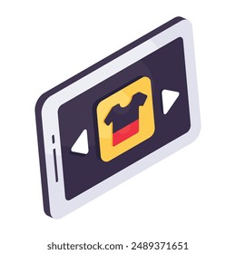 Unique design icon of buy shirt online