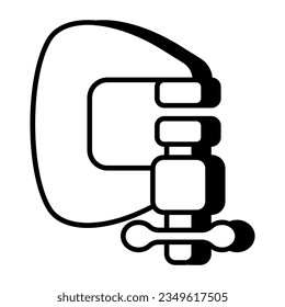 Un icono de diseño único de la abrazadera c