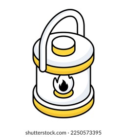 Icono de diseño único de la lámpara de camping