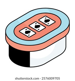 A unique design icon of casino table