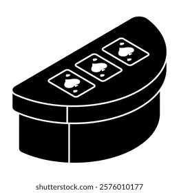 A unique design icon of casino table