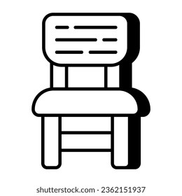 Ein einzigartiges Design-Symbol für den Stuhl