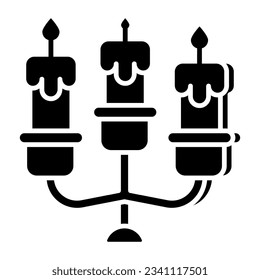 Unique design icon of chandelier 