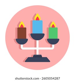 Unique design icon of chandelier