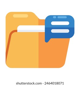 Un icono de diseño único de la carpeta de chat