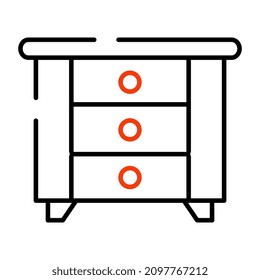 A unique design icon of chest of drawers

