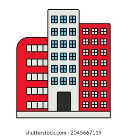 A unique design icon of city building 