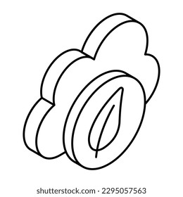 A unique design icon of cloud ecology 
