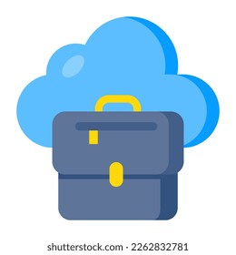 A unique design icon of cloud job