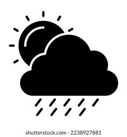 Unique design icon of cloud rainy day 