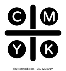 Unique design icon of cmyk 