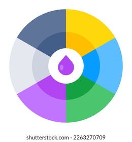 Unique design icon of color selection 