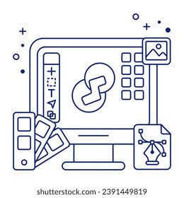 Unique design icon of color selection 

