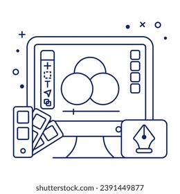 Unique design icon of color selection 

