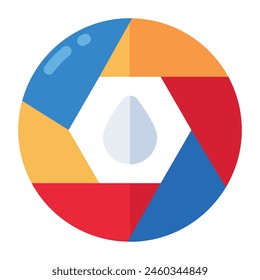 Unique design icon of color selection