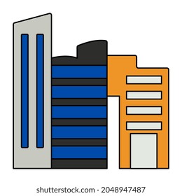 Ein einzigartiges Design-Icon für Geschäftsgebäude 