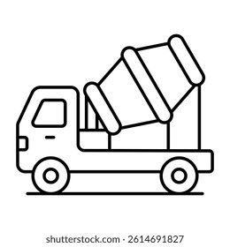Unique design icon of concrete mixer