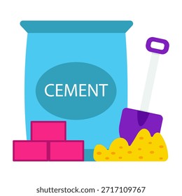 Un icono de diseño único de material de construcción 