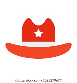 A unique design icon of cowboy hat