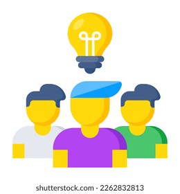 A unique design icon of creative team