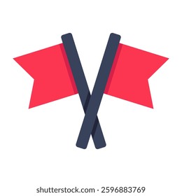 A unique design icon of cross flags