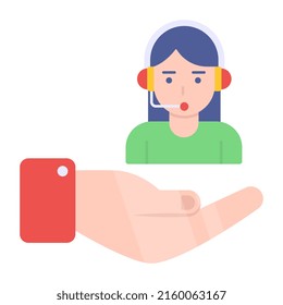 Unique design icon of customer care