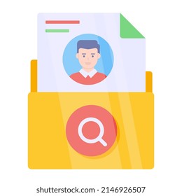 A unique design icon of cv folder