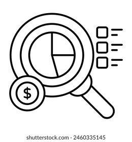 Unique design icon of data analytics