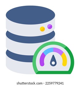 A unique design icon of database performance 