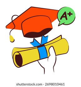 Un icono de diseño único de grado