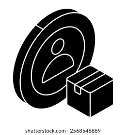 A unique design icon of delivery man