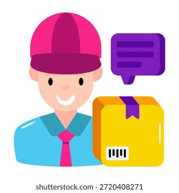 Un icono de diseño único del repartidor