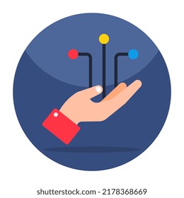 Unique design icon of digital hand