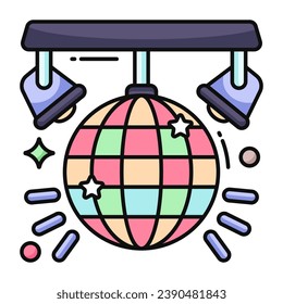 Un icono de diseño único para la bola disco