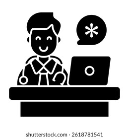 A unique design icon of doctor