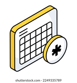 Ein einzigartiges Design-Icon für die Ernennung eines Arztes