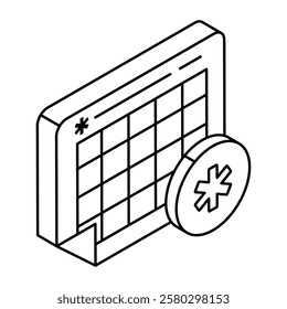 A unique design icon of doctor appointment