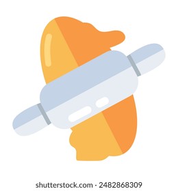 A unique design icon of dough roller