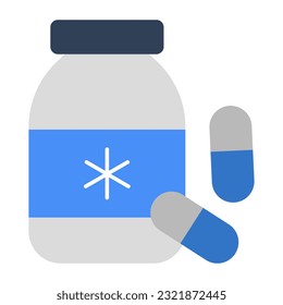 A unique design icon of drugs bottle