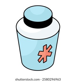 A unique design icon of drugs bottle