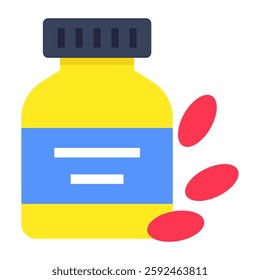 A unique design icon of drugs bottle