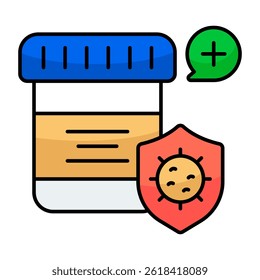 A unique design icon of drugs bottle