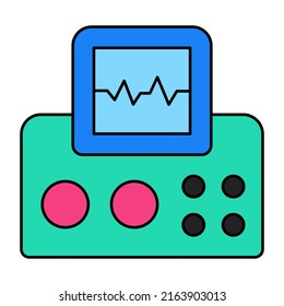 A Unique design icon of ecg monitor