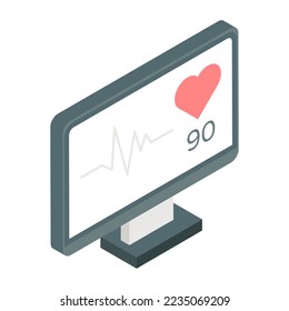 A Unique design icon of ecg monitor