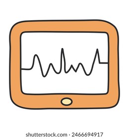 A unique design icon of ecg monitor

