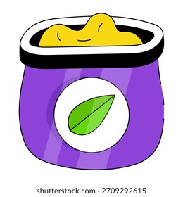 Unique design icon of eco bag