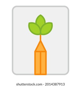 A unique design icon of eco content