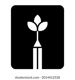 A unique design icon of eco content