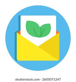 A unique design icon of eco mail